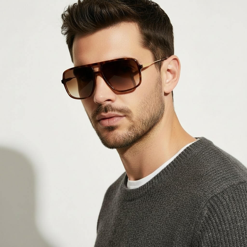 aviator shield Mens